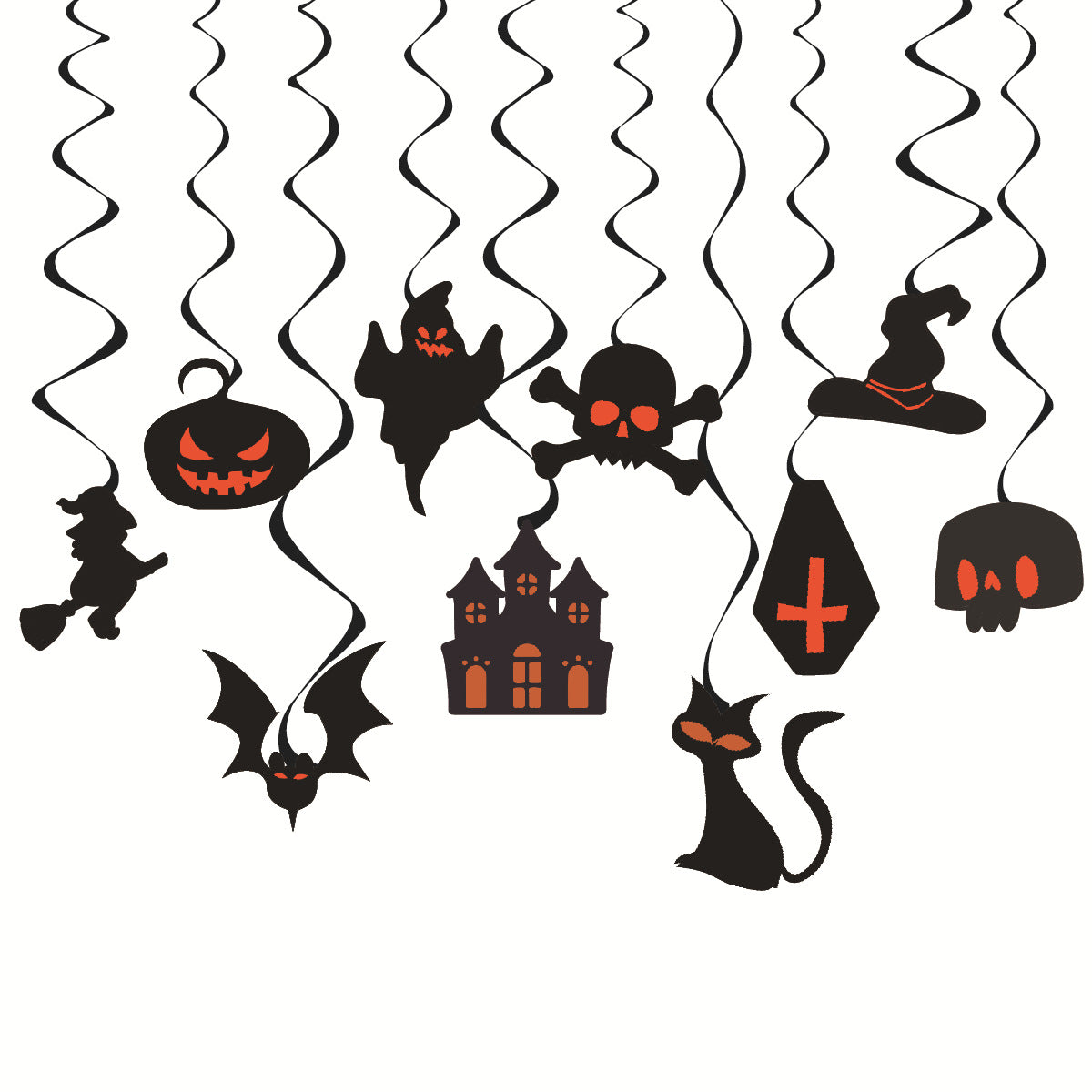 Halloween Honeycomb Ball Pendant Witch Spider