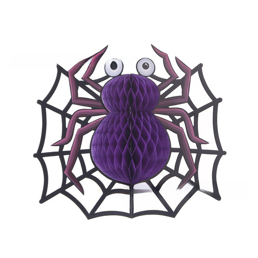 Halloween Honeycomb Ball Pendant Witch Spider