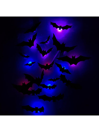 Halloween LED Glow Bat Wall Stickers
