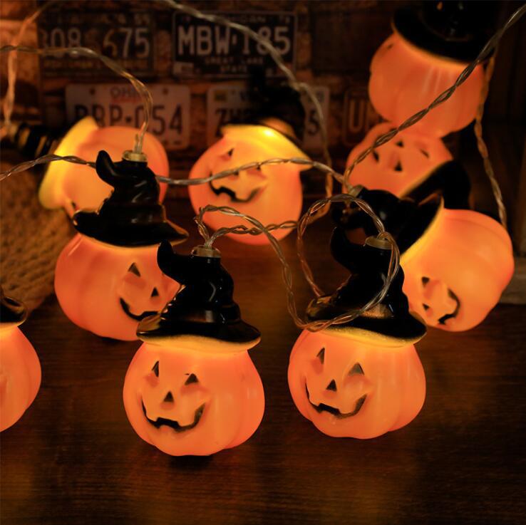 Halloween LED String Lights with Pumpkin Skull Ghost Designs