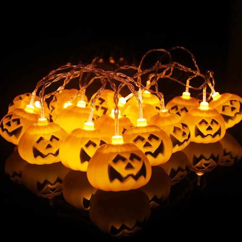 Halloween LED String Lights with Pumpkin Skull Ghost Designs