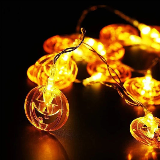 Halloween LED String Lights with Pumpkin Skull Ghost Designs