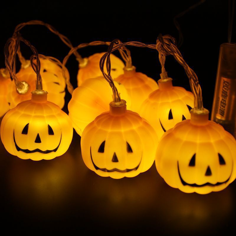 Halloween LED String Lights with Pumpkin Skull Ghost Designs