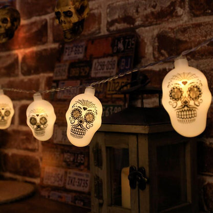 Halloween LED String Lights with Pumpkin Skull Ghost Designs