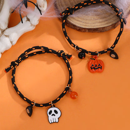 Halloween Magnetic Couple Woven Bracelet