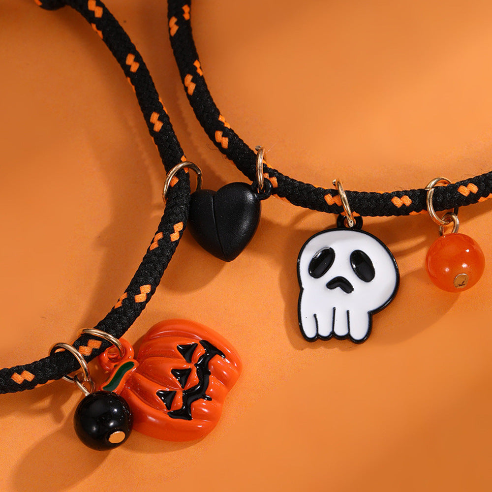 Halloween Magnetic Couple Woven Bracelet