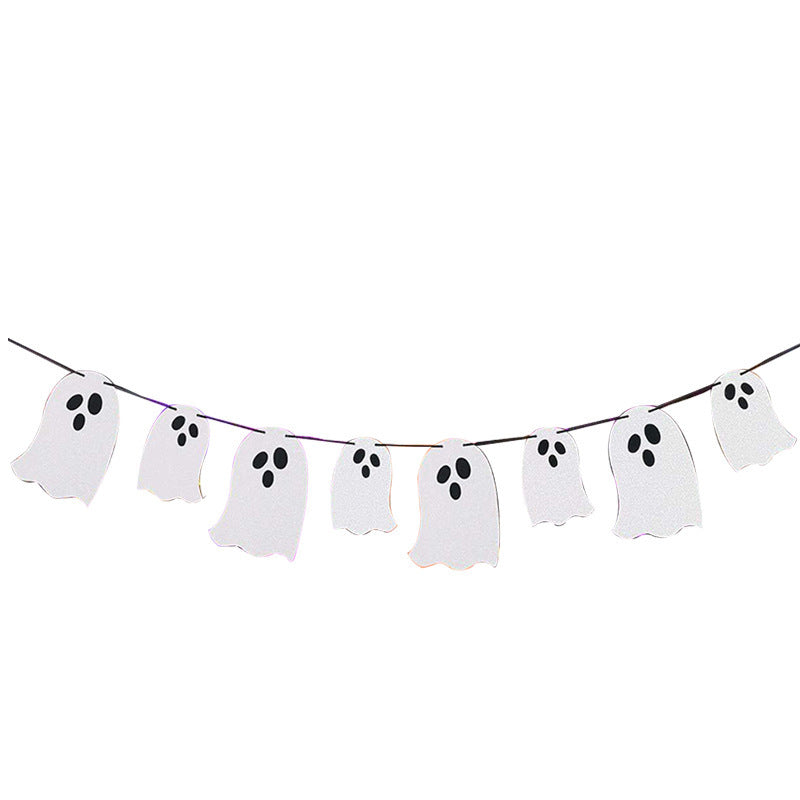 Halloween new ghost pull flag party decoration