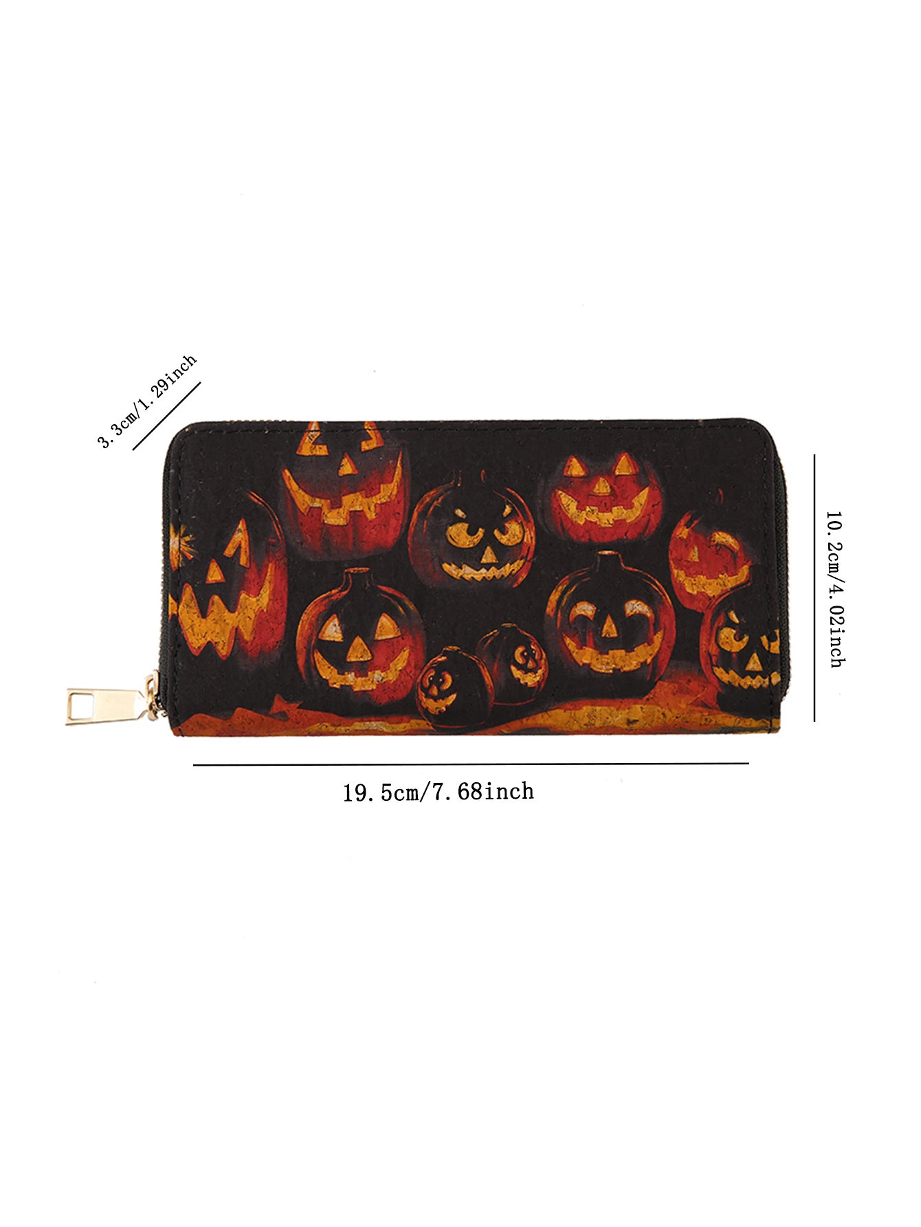 Halloween Pattern Long Wallet with Zipper