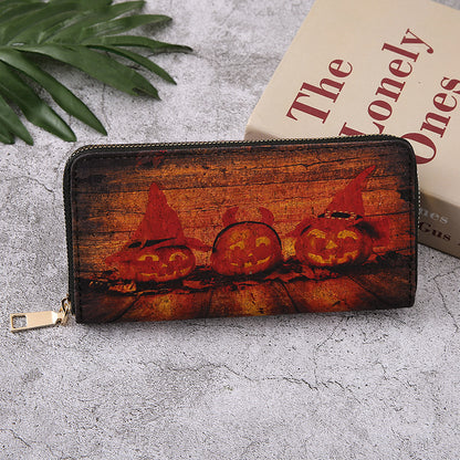 Halloween Pattern Zipper Wallet