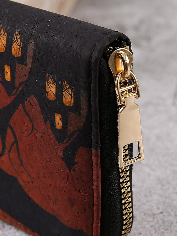 Halloween Pattern Zipper Wallet