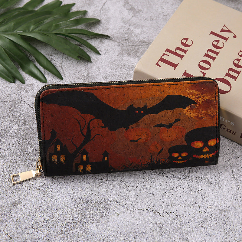 Halloween Pattern Zipper Wallet