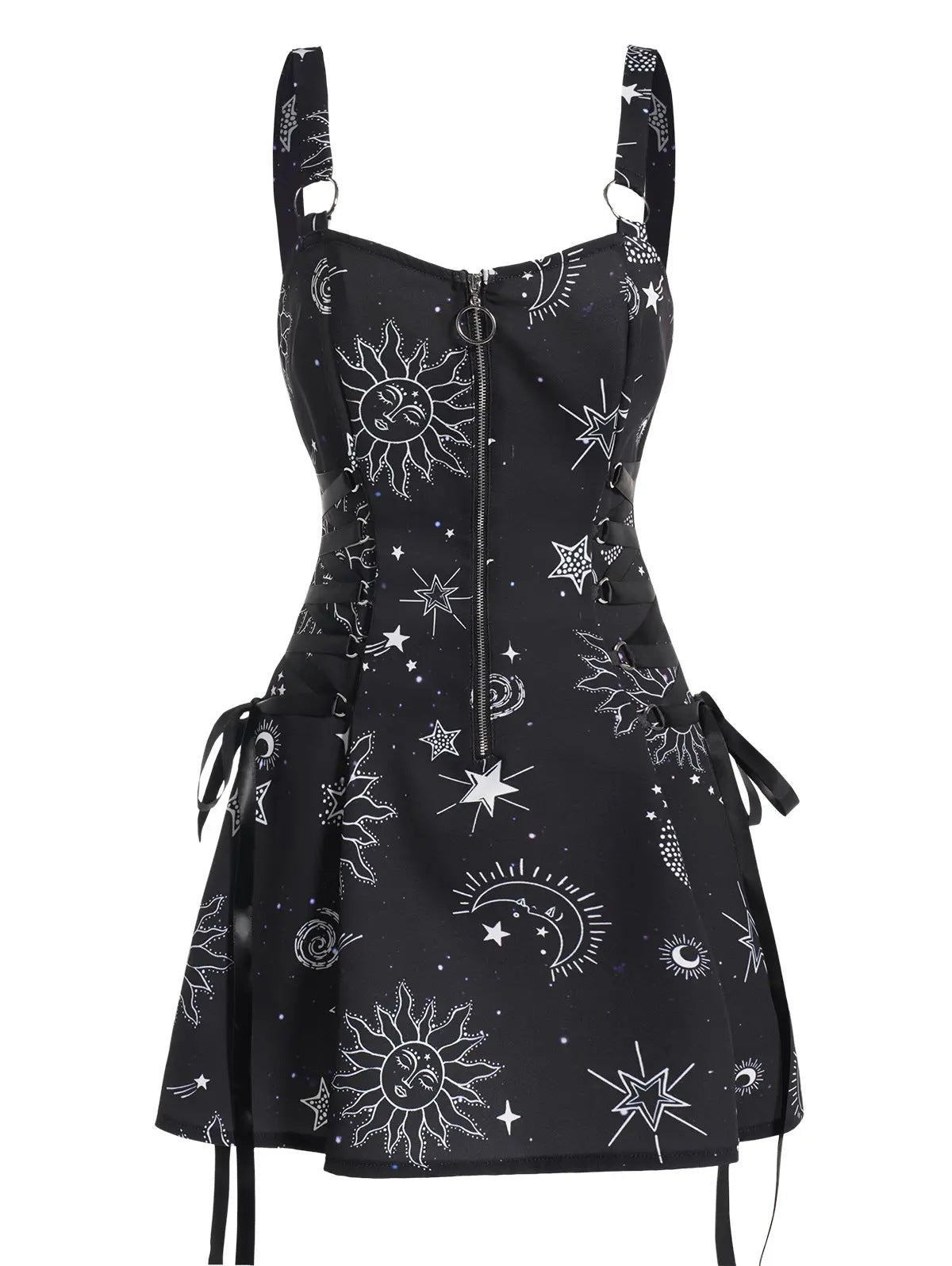 Halloween Print Backless Mini Dress