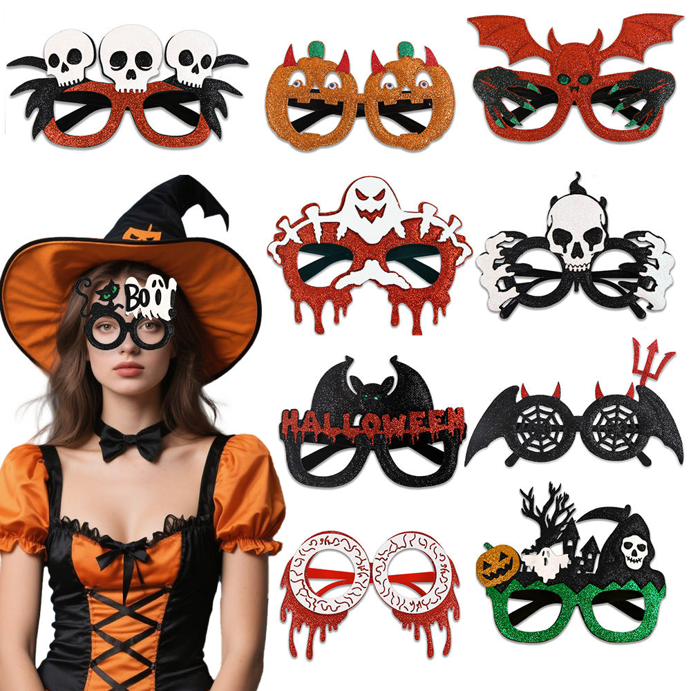 Halloween Pumpkin Glasses Decoration