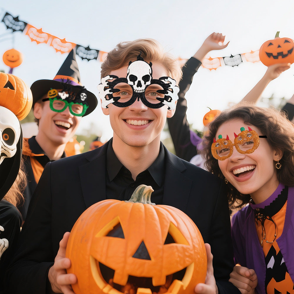 Halloween Pumpkin Glasses Decoration