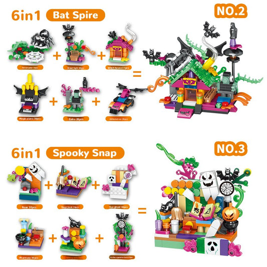 Halloween Pumpkin Haunted House DIY Building Blocks