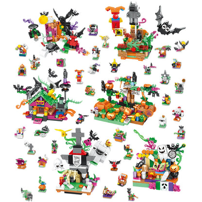 Halloween Pumpkin Haunted House DIY Building Blocks