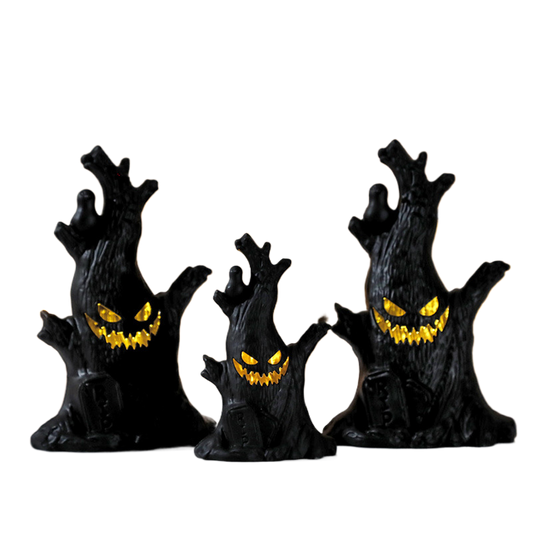 Halloween Pumpkin Light Ghost Tree Sump Decoration Ghost Face