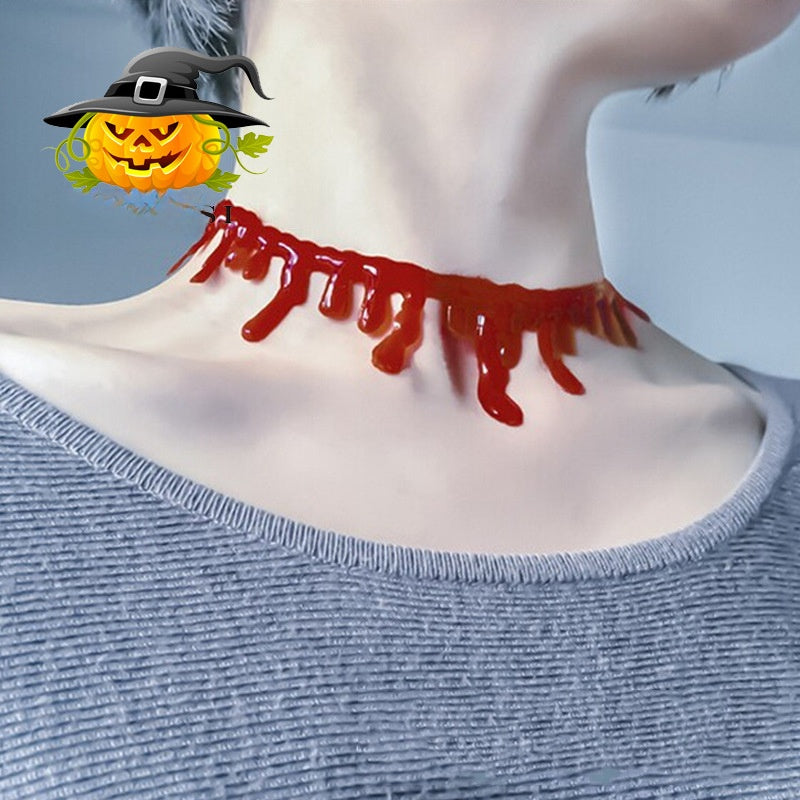 Halloween Simulation Bleeding Necklace