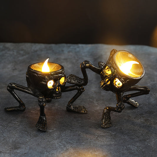 Halloween Skull Ghost Hand Props Candle Light