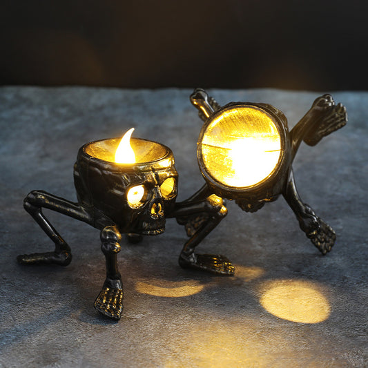 Halloween Skull Ghost Hand Props Candle Light