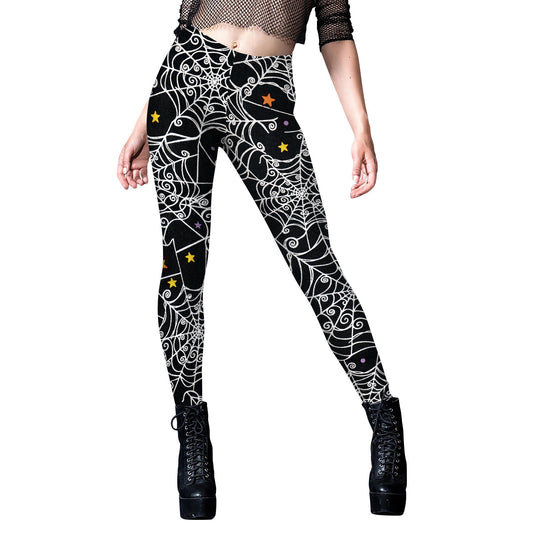 Halloween Skull Print Yoga Pants