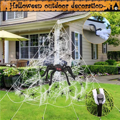 Halloween Spider and Web Decorations