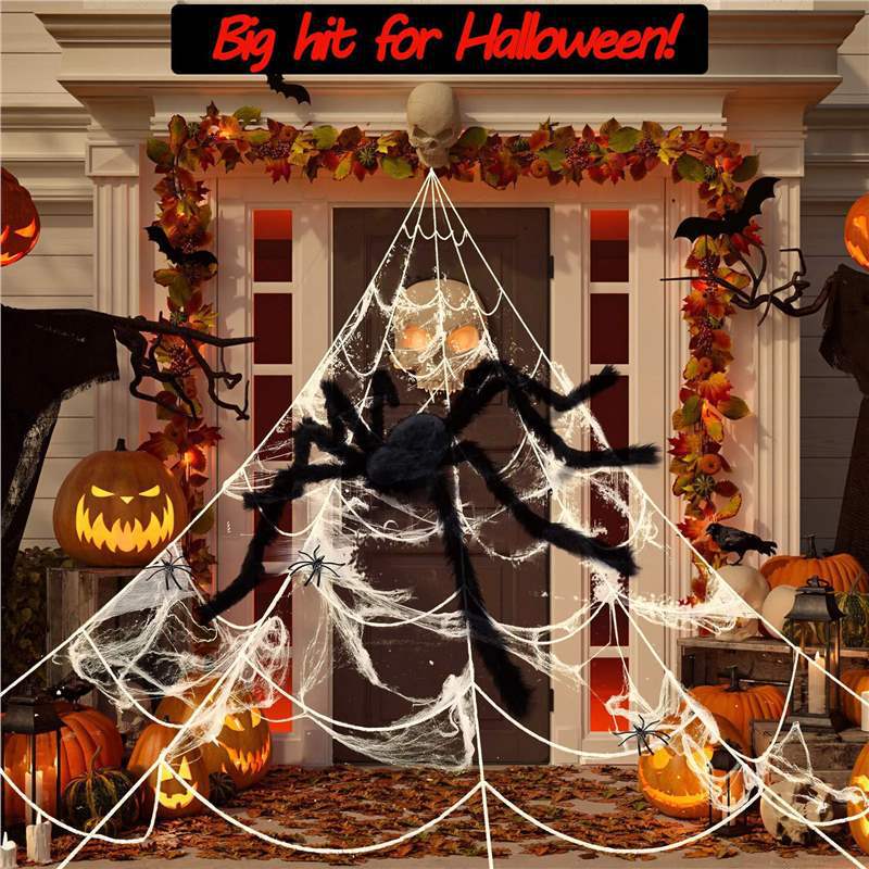 Halloween Spider and Web Decorations