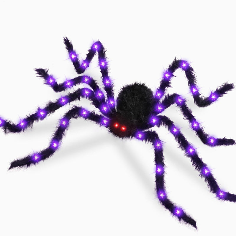 Halloween spider web luminous triangulated web