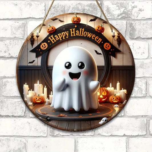 Halloween Stand Wooden Craft House Number Hanging Decoration