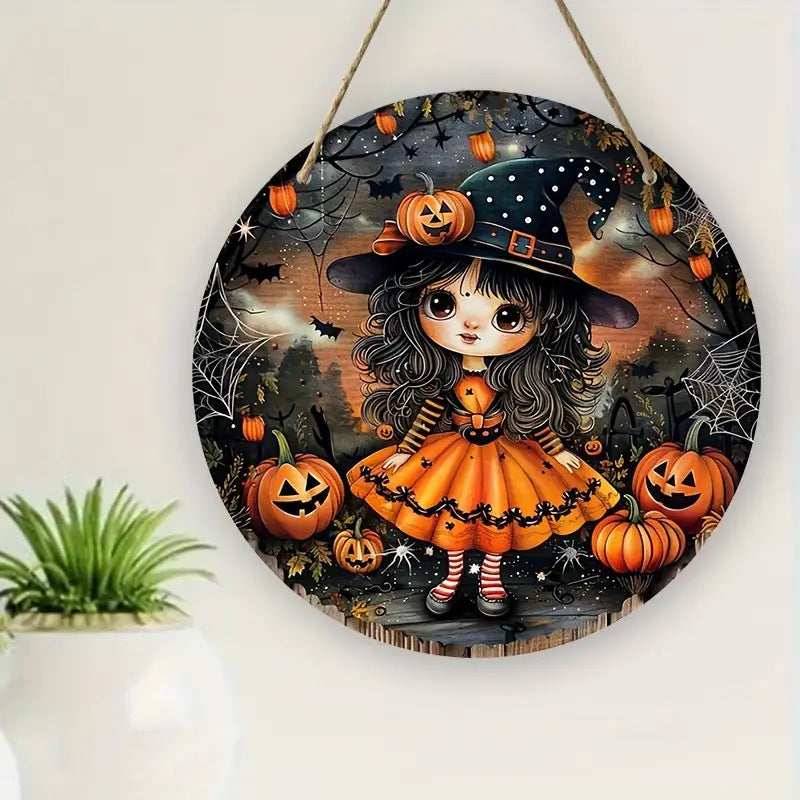 Halloween Stand Wooden Craft House Number Hanging Decoration