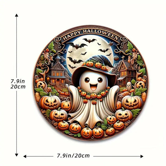 Halloween Stand Wooden Craft House Number Hanging Decoration