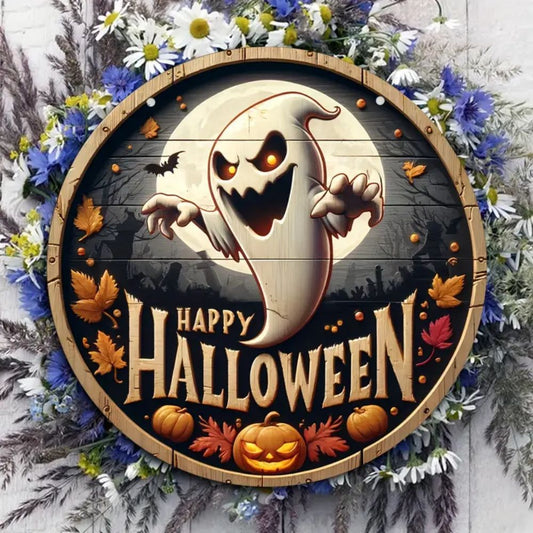 Halloween Stand Wooden Craft House Number Hanging Decoration