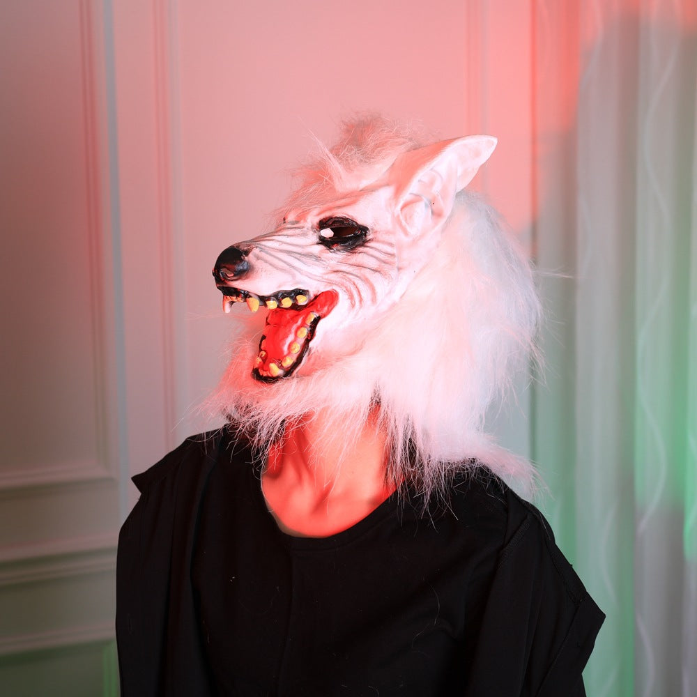 Halloween Wolf Head Mask, Realistic Costume Prop for Adults & Kids