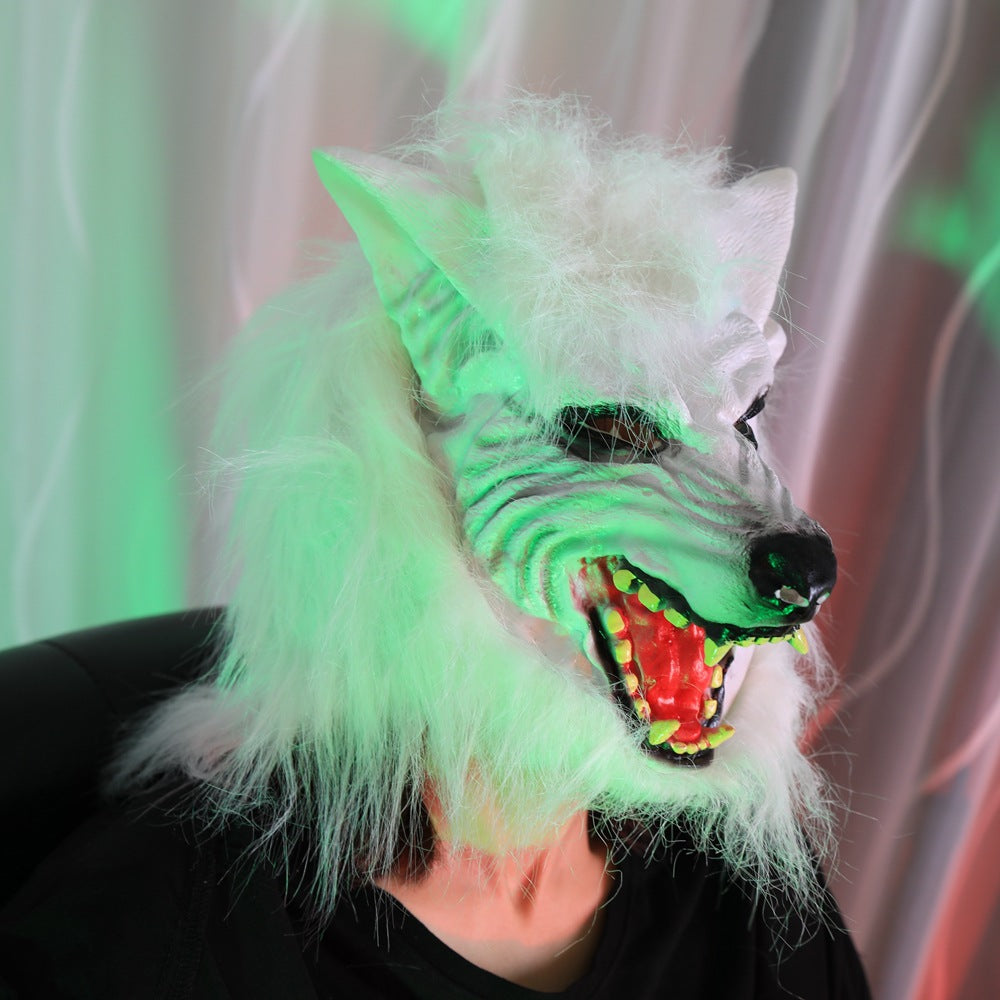 Halloween Wolf Head Mask, Realistic Costume Prop for Adults & Kids
