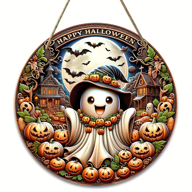 Halloween wooden signboardon
