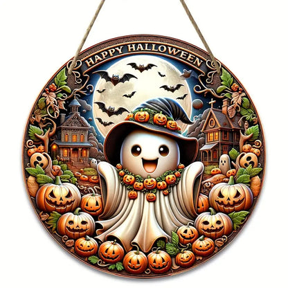 Halloween wooden signboardon