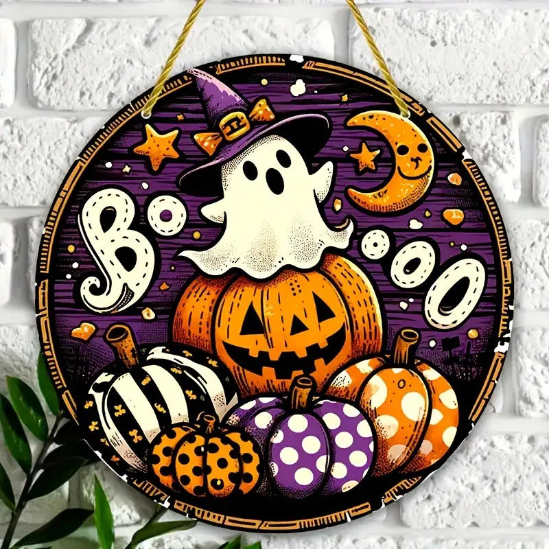 Halloween wooden signboardon