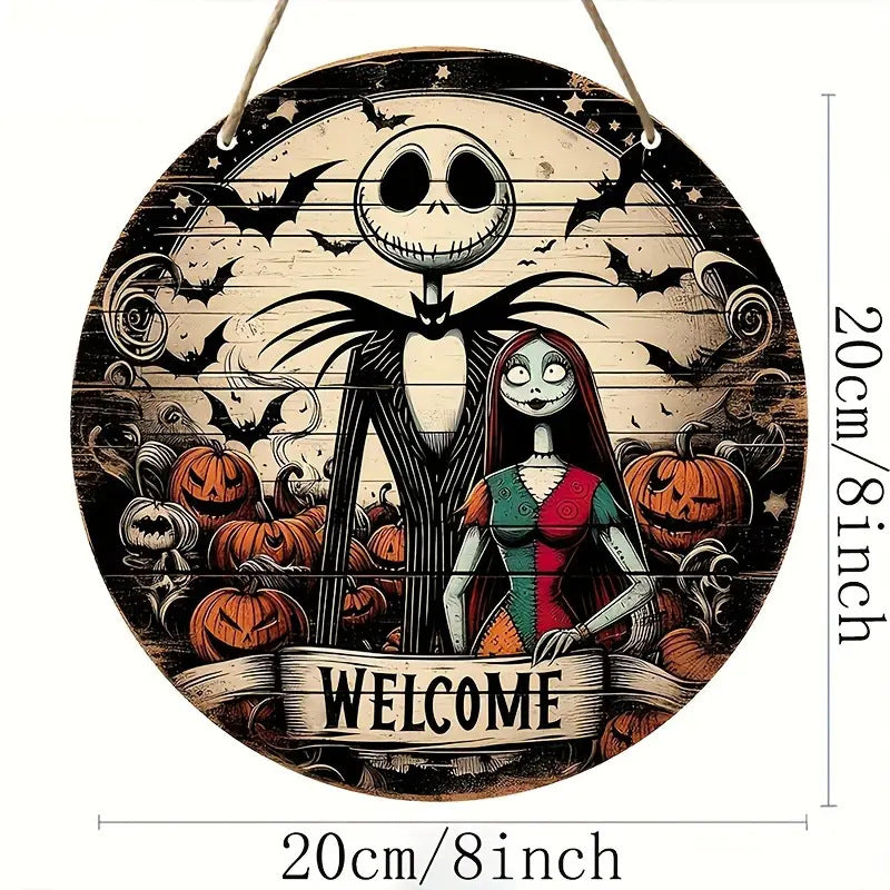 Halloween wooden signboardon