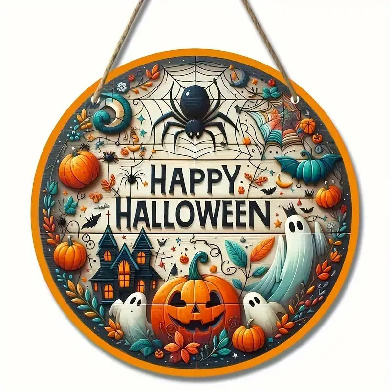 Halloween wooden signboardon