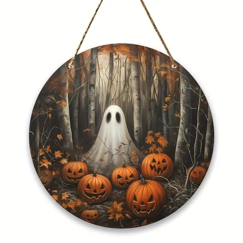 Halloween wooden signboardon