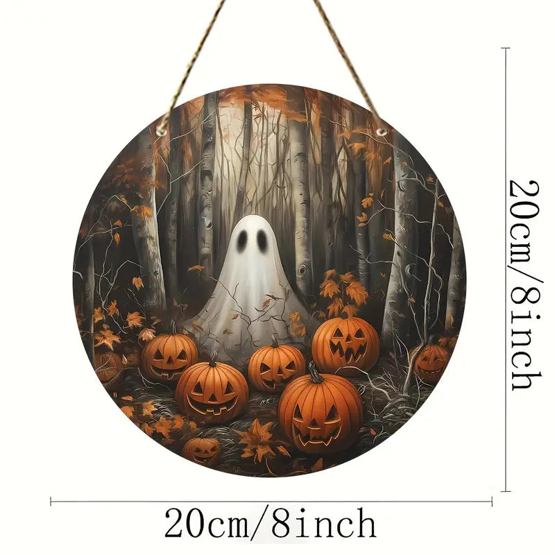 Halloween wooden signboardon