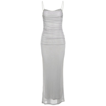 Halter low-cut dress