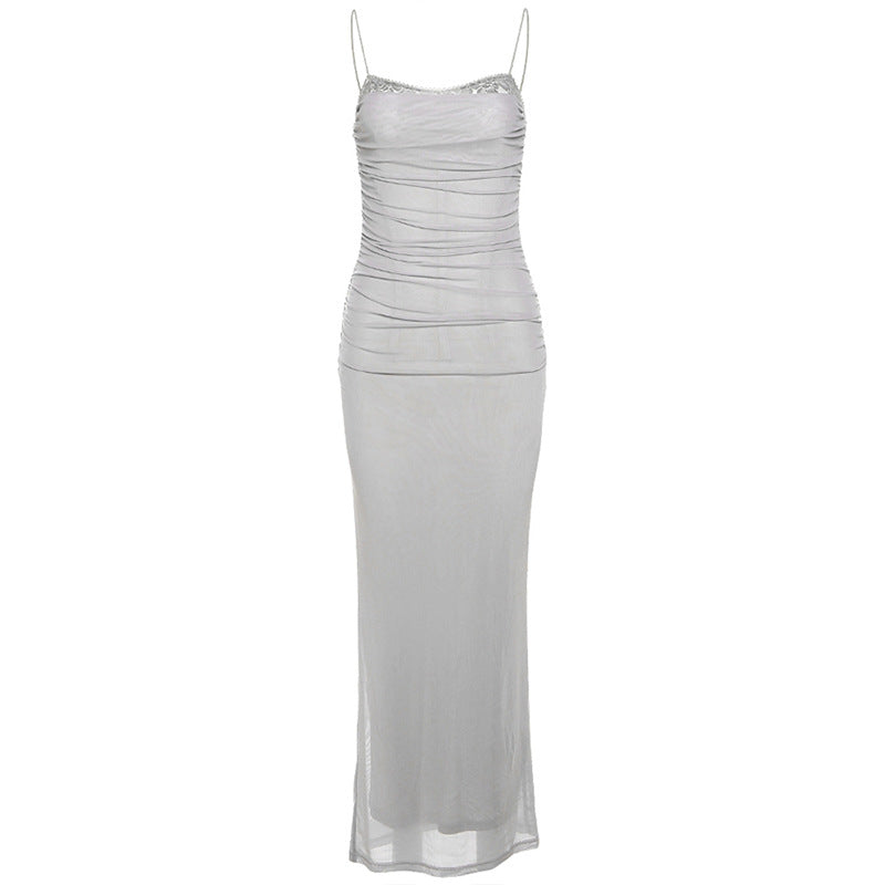 Halter low-cut dress