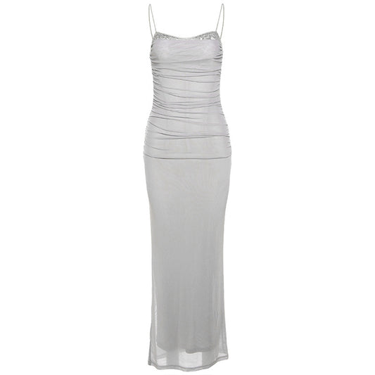 Halter low-cut dress