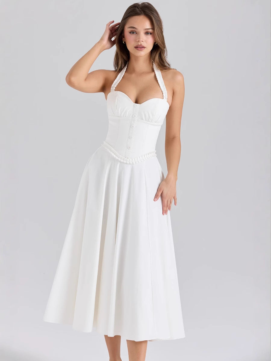 Halter Neck A-Line Dress