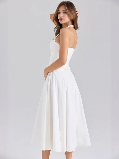 Halter Neck A-Line Dress