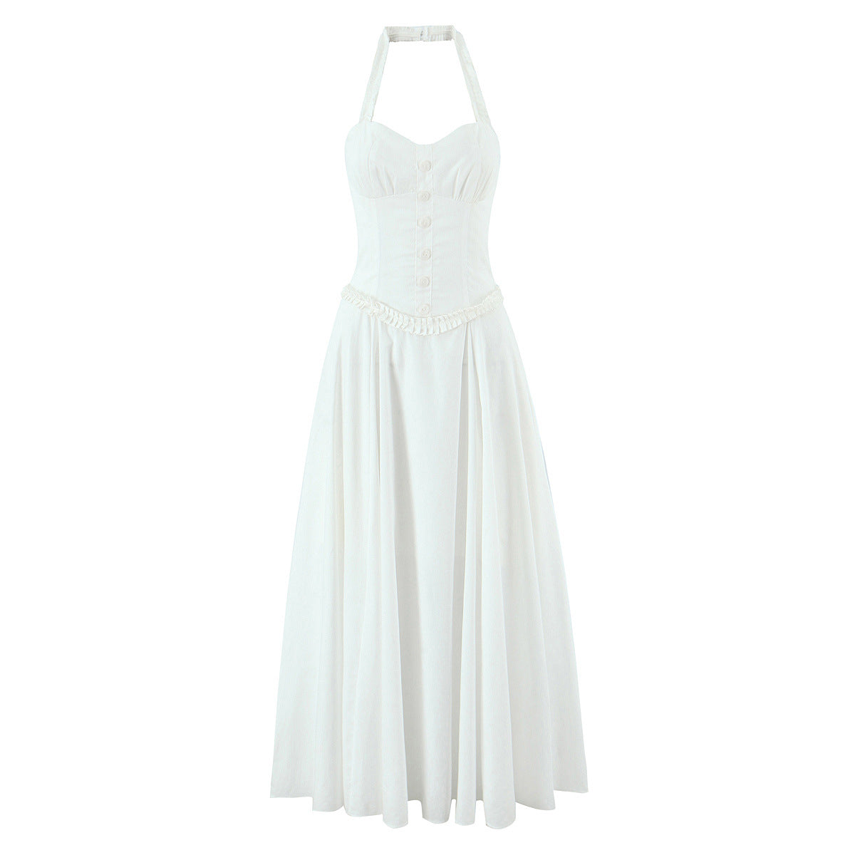 Halter Neck A-Line Dress