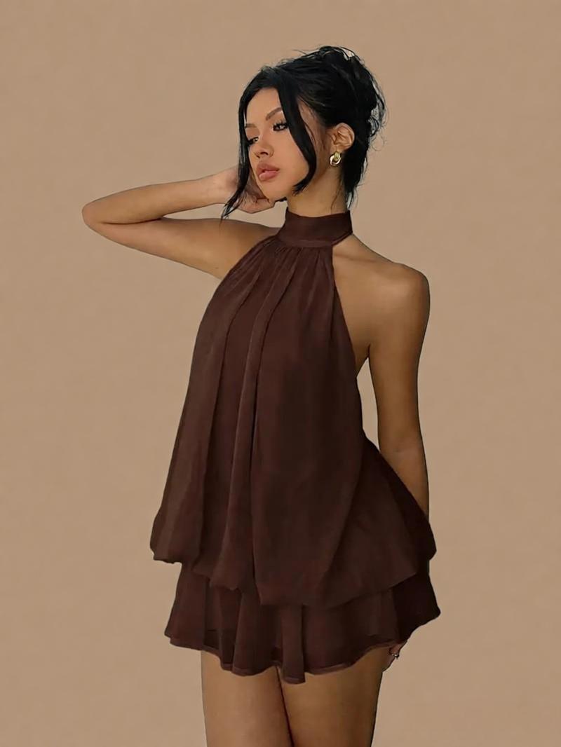 halter-neck dress