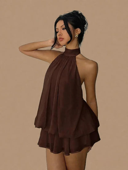 halter-neck dress
