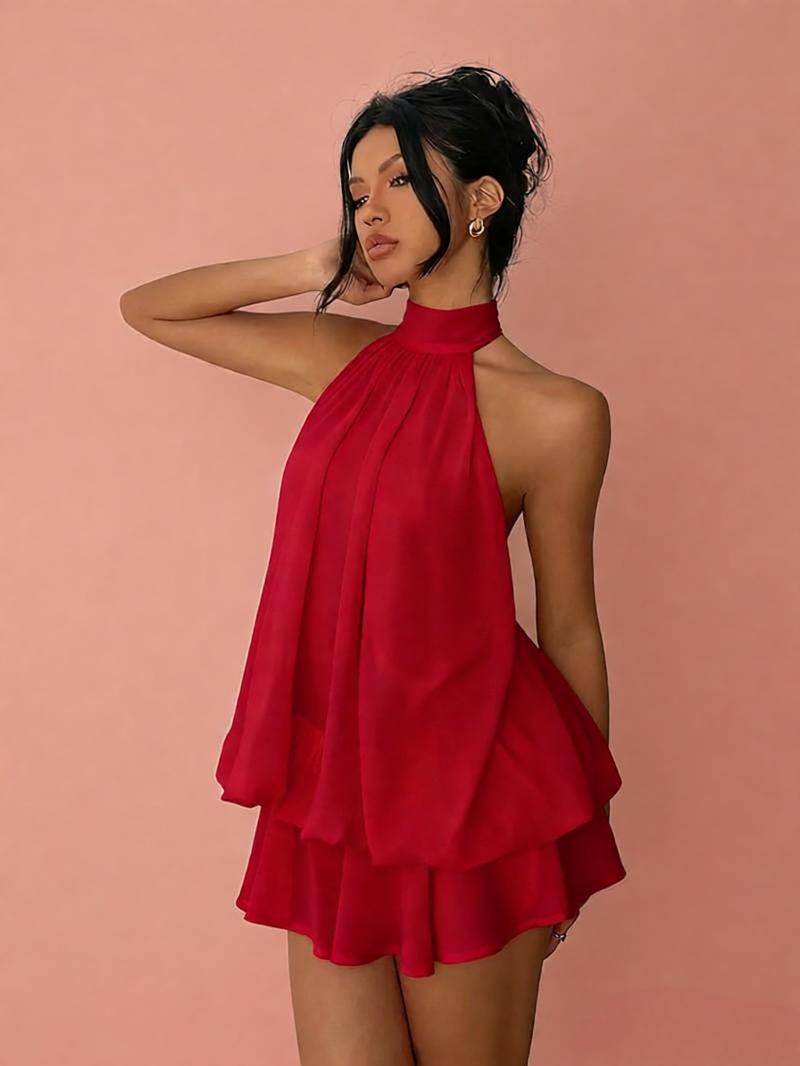 halter-neck dress